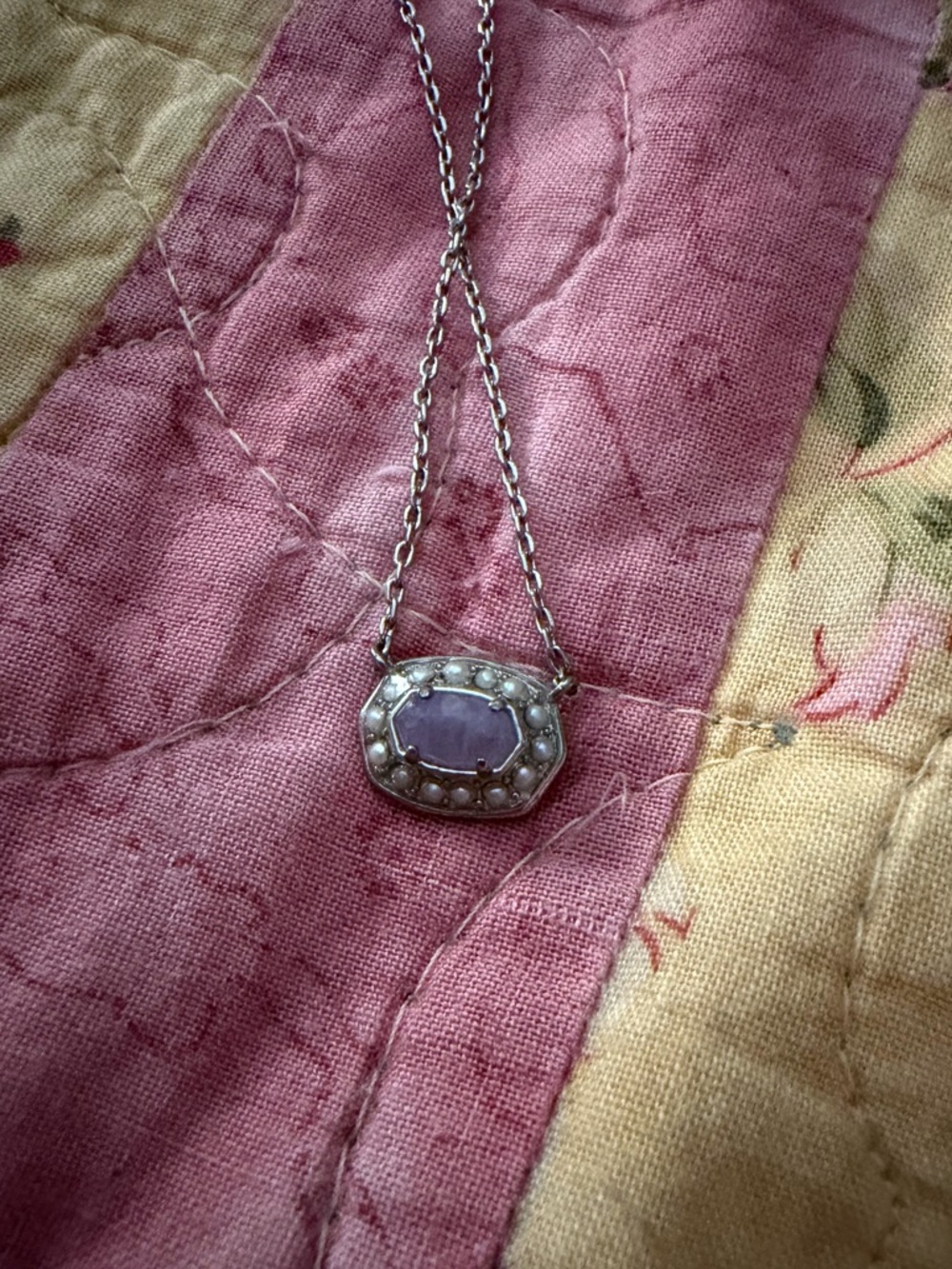 Amethyst Kendra Scott Pearl Necklace